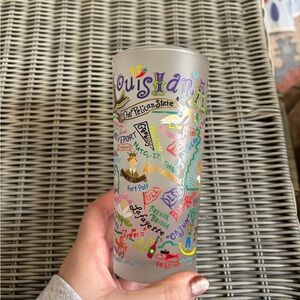 Catstudio LOUISIANA FROSTED PINT GLASS - WHITE